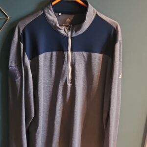 Adidas Men's Zip-Up Sweater in Gray and Navy